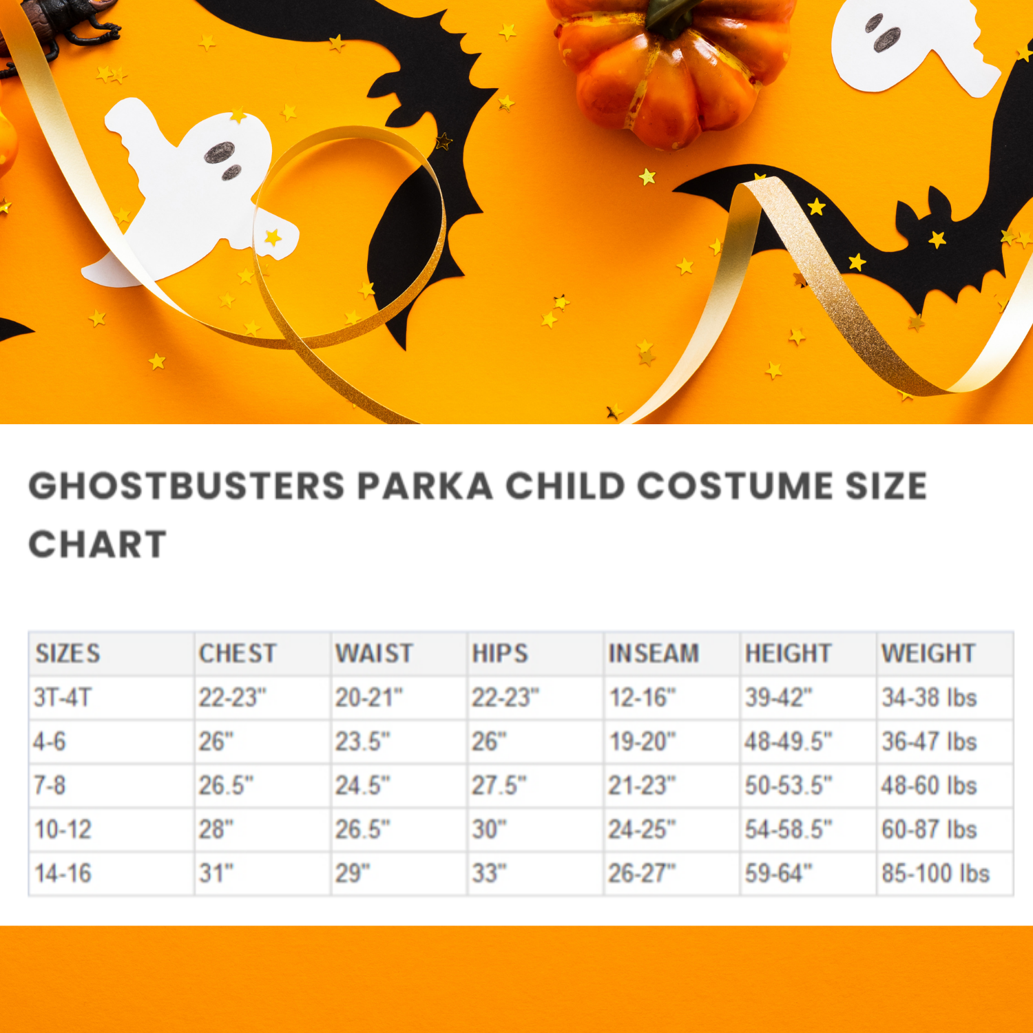 Halloween Ghostbusters Parka Girls Costume