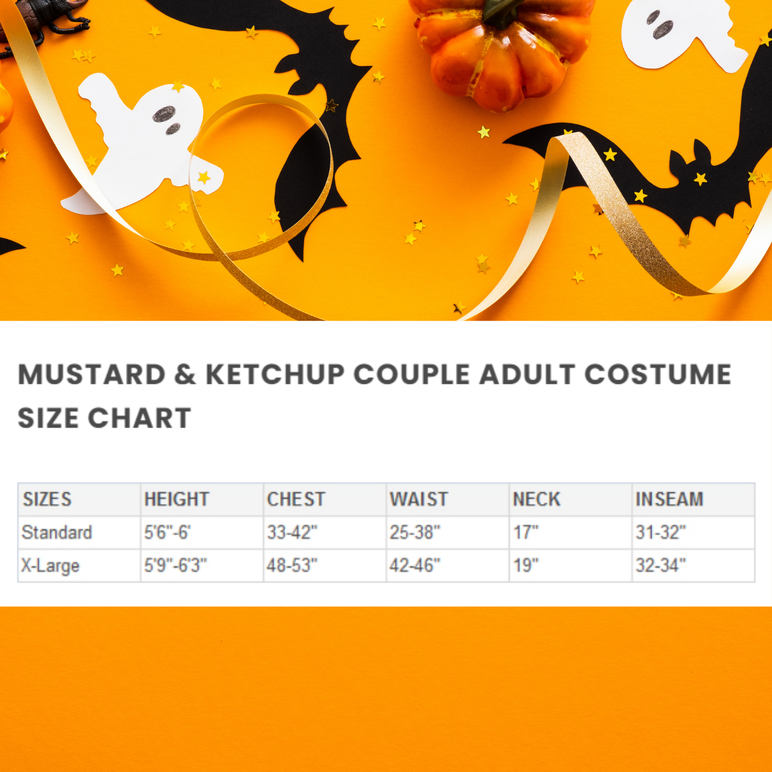 Halloween Mustard & Ketchup Couple Adult Costume