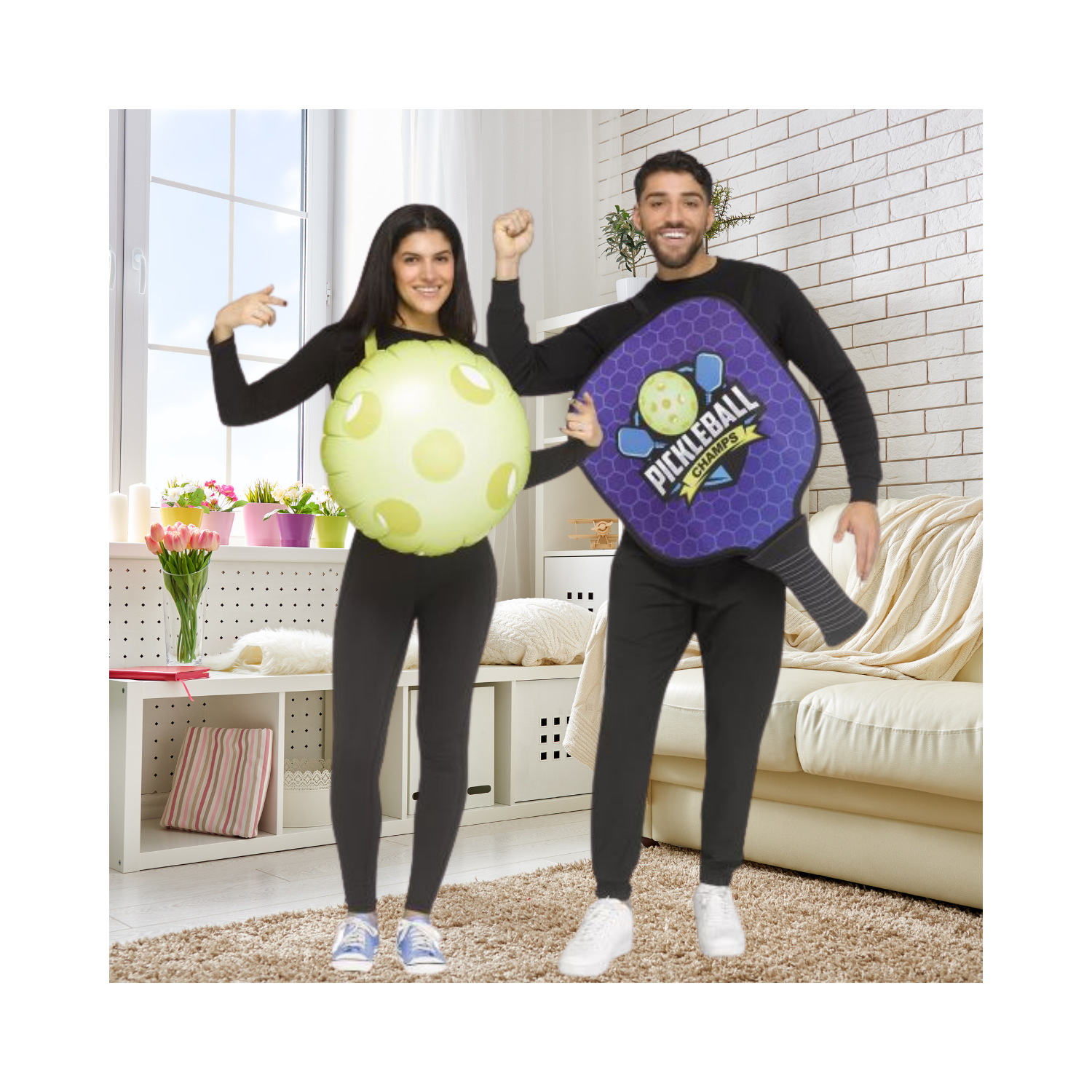 Halloween Pickleball Couple Adult Costume