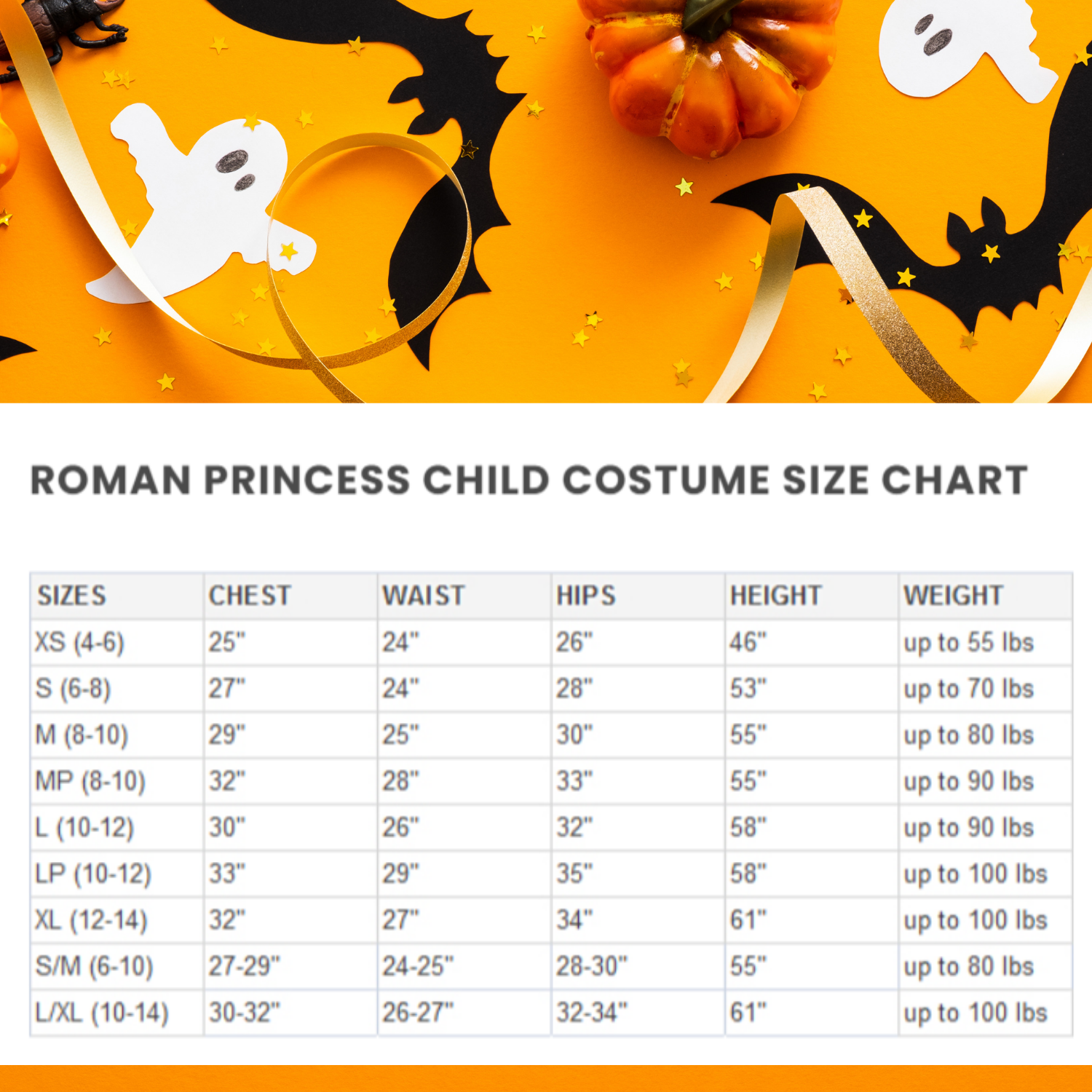 Halloween Roman Princess Child Costume