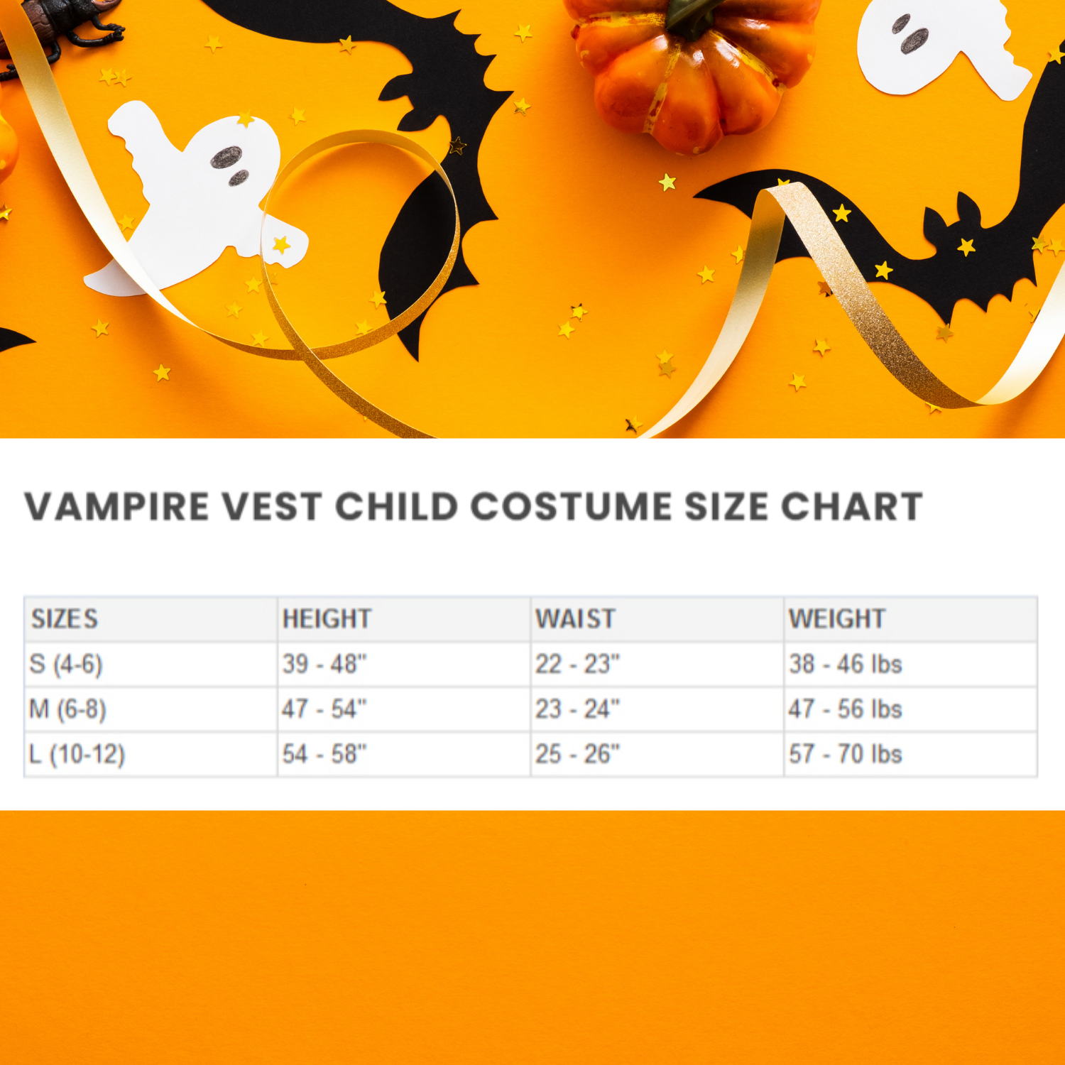 Halloween Vampire Vest Child Costume