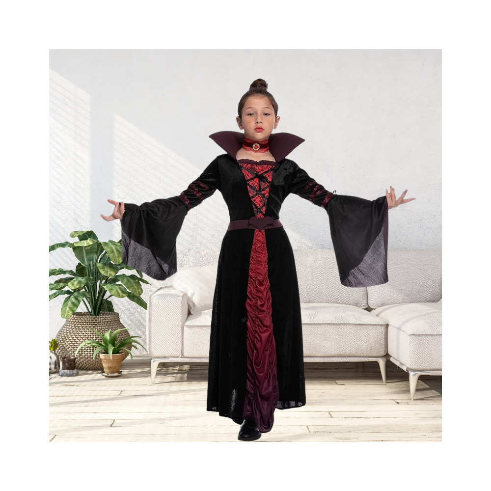 Halloween Girls Royal Vampire Costume for Kids