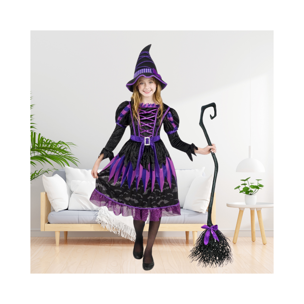 Halloween Cute Green Witch Costume