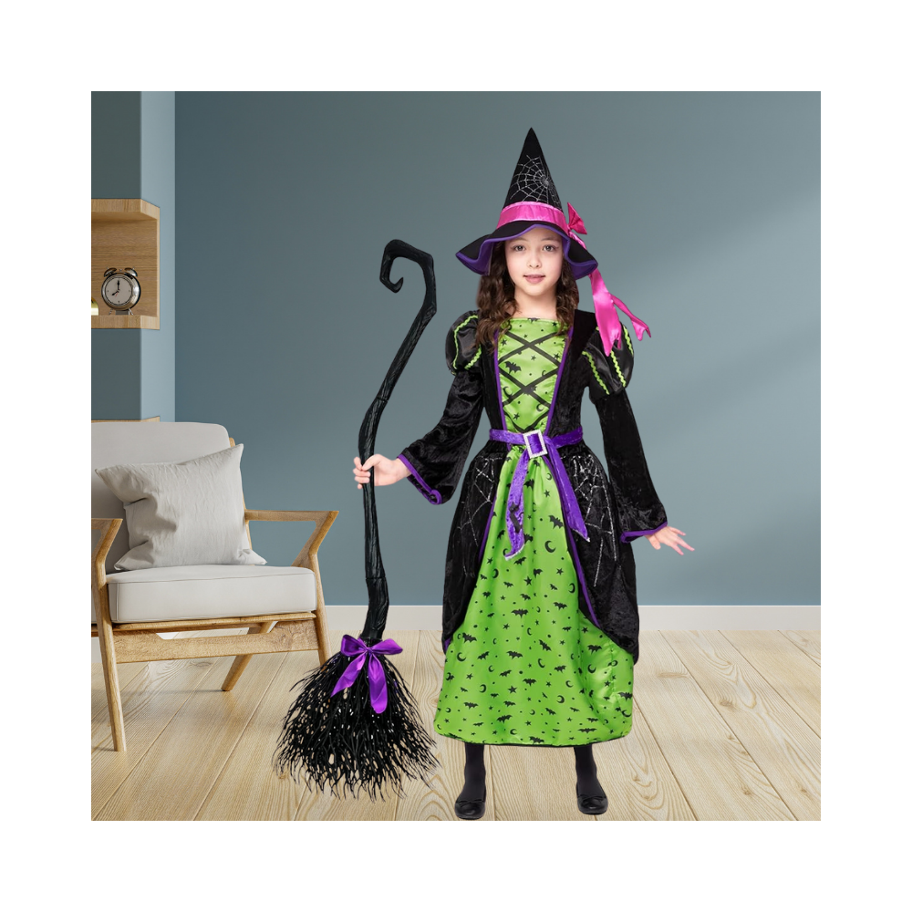 Halloween Girl Witch Costume with Hat