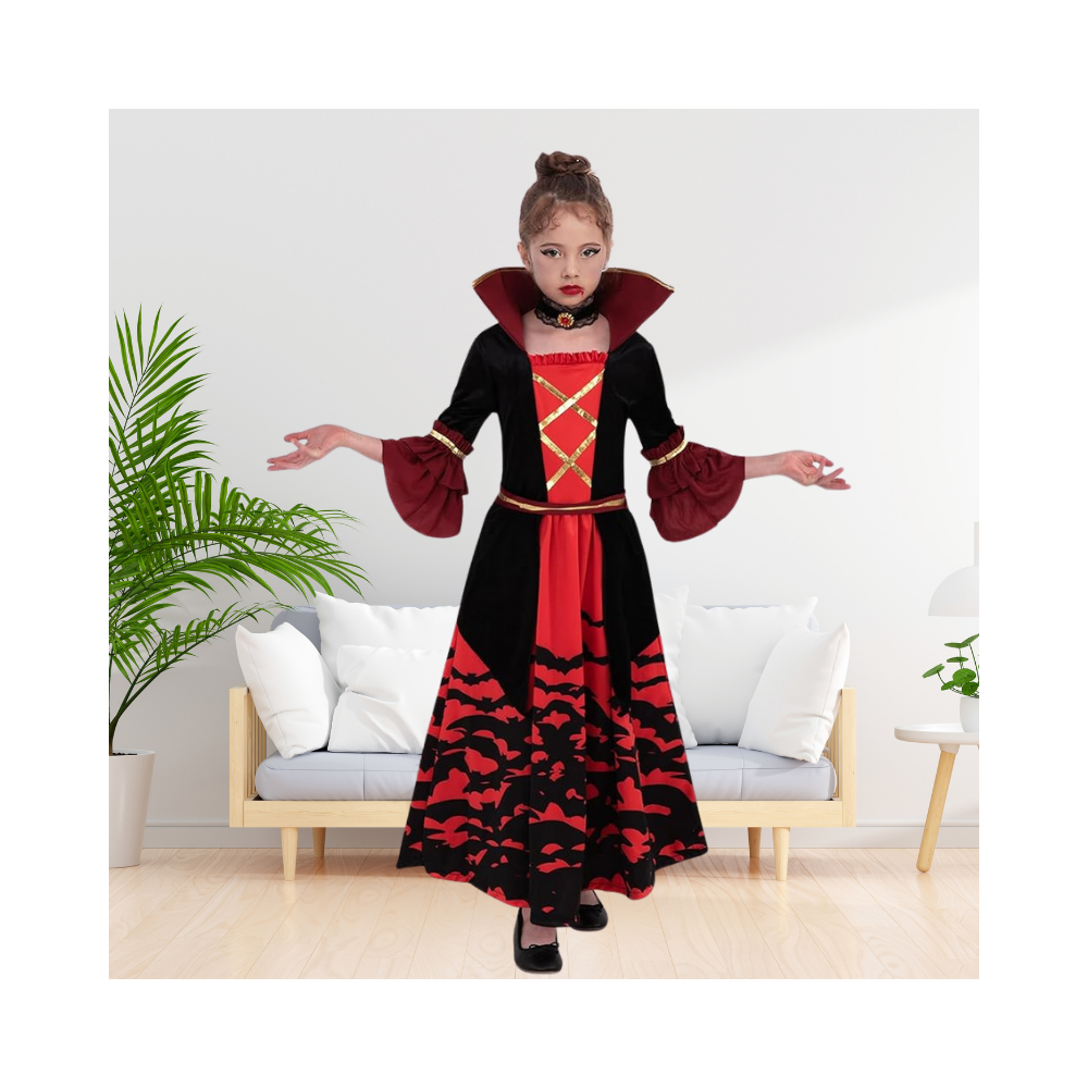 Halloween Royal Scary Vampire Costume Set for Girls