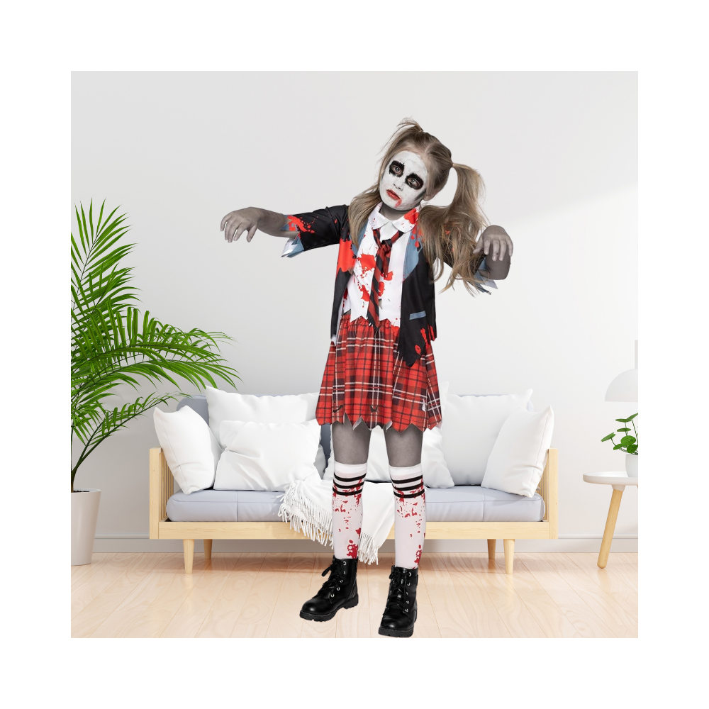 Halloween Zombie Schoolgirl Costume