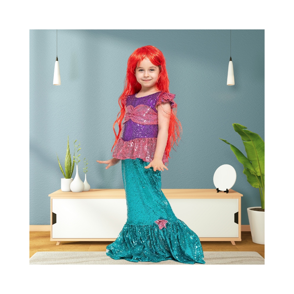 Halloween Mermaid Sequin Costume for Kids