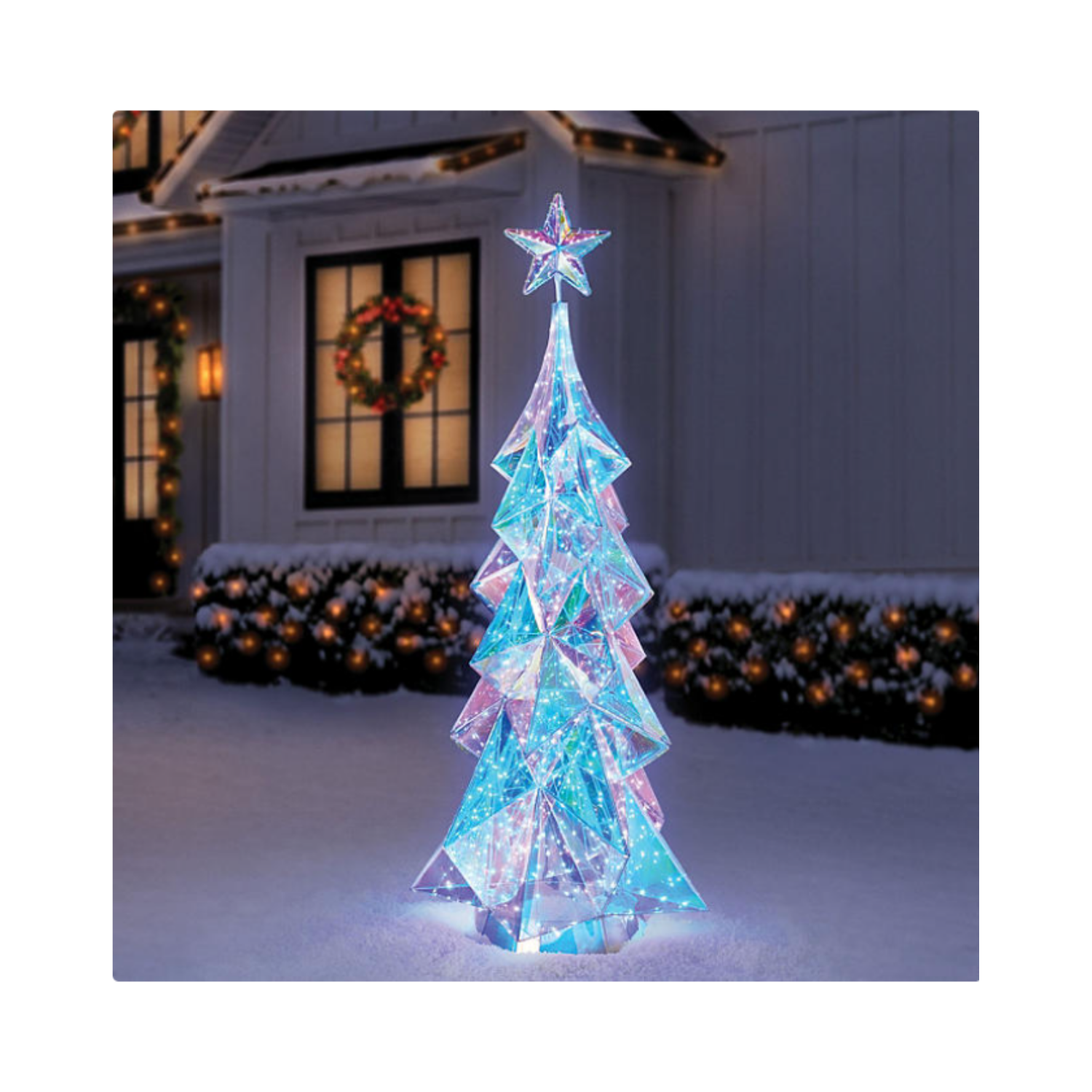 Christmas 76" Pre-Lit Prismatic Tree