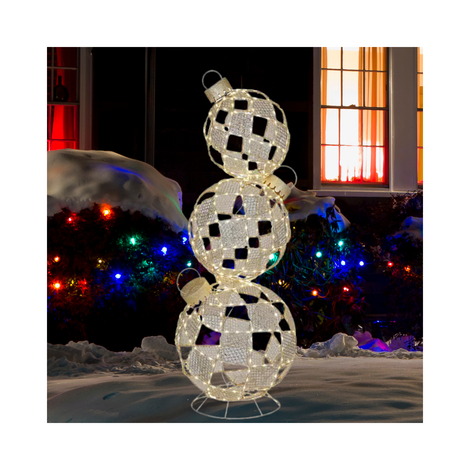 Christmas 5' Pre-Lit Stack Ornament Décor