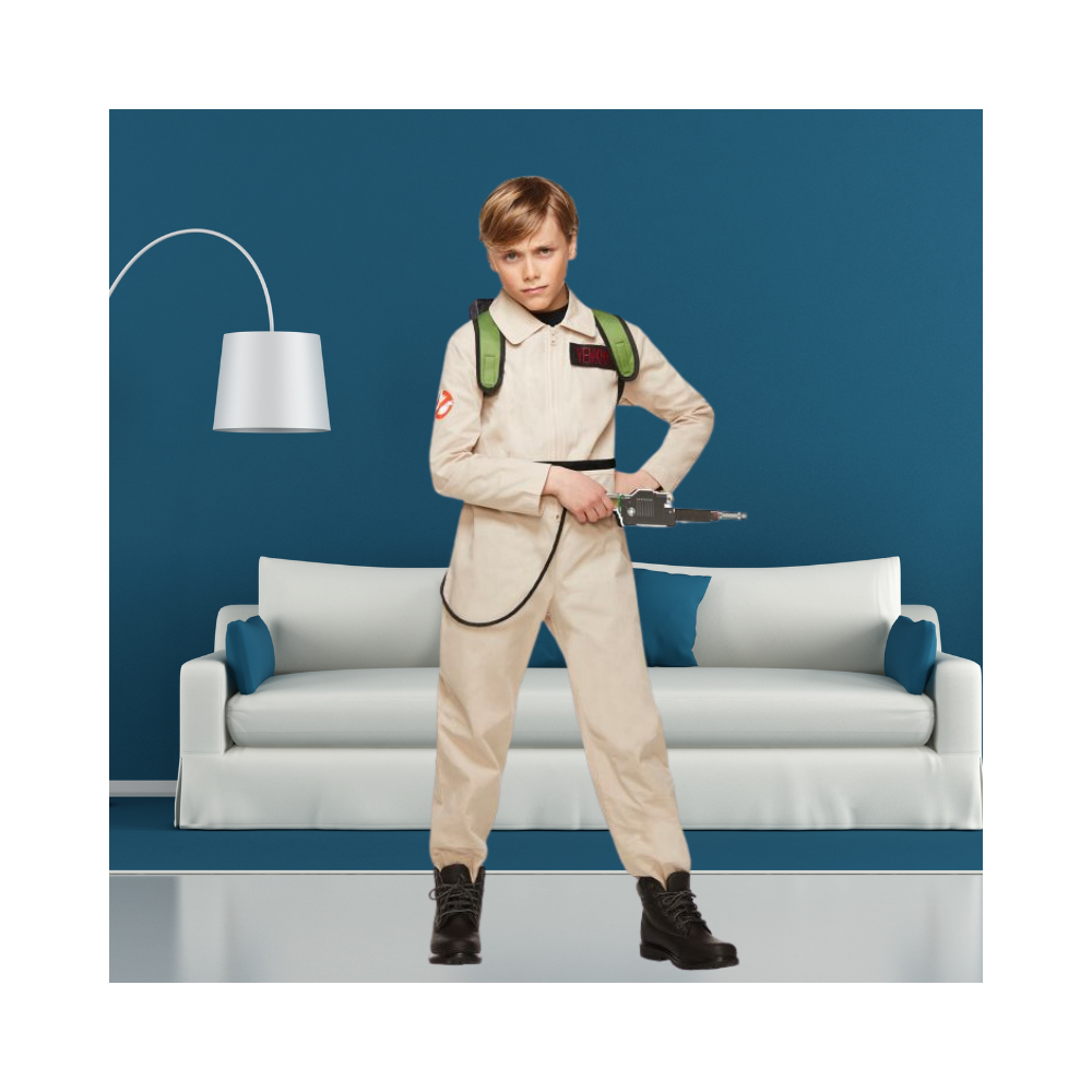 Halloween Kids Ghostbusters Boys One Piece Costume with Proton Pack - Ghostbusters Classic