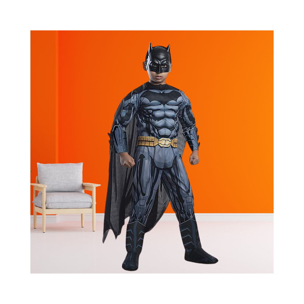 Halloween Kids Grey and Black 3D Batman Costume - DC Comics