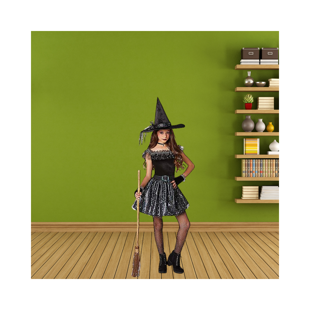 Halloween Kids Glitter Witch Costume