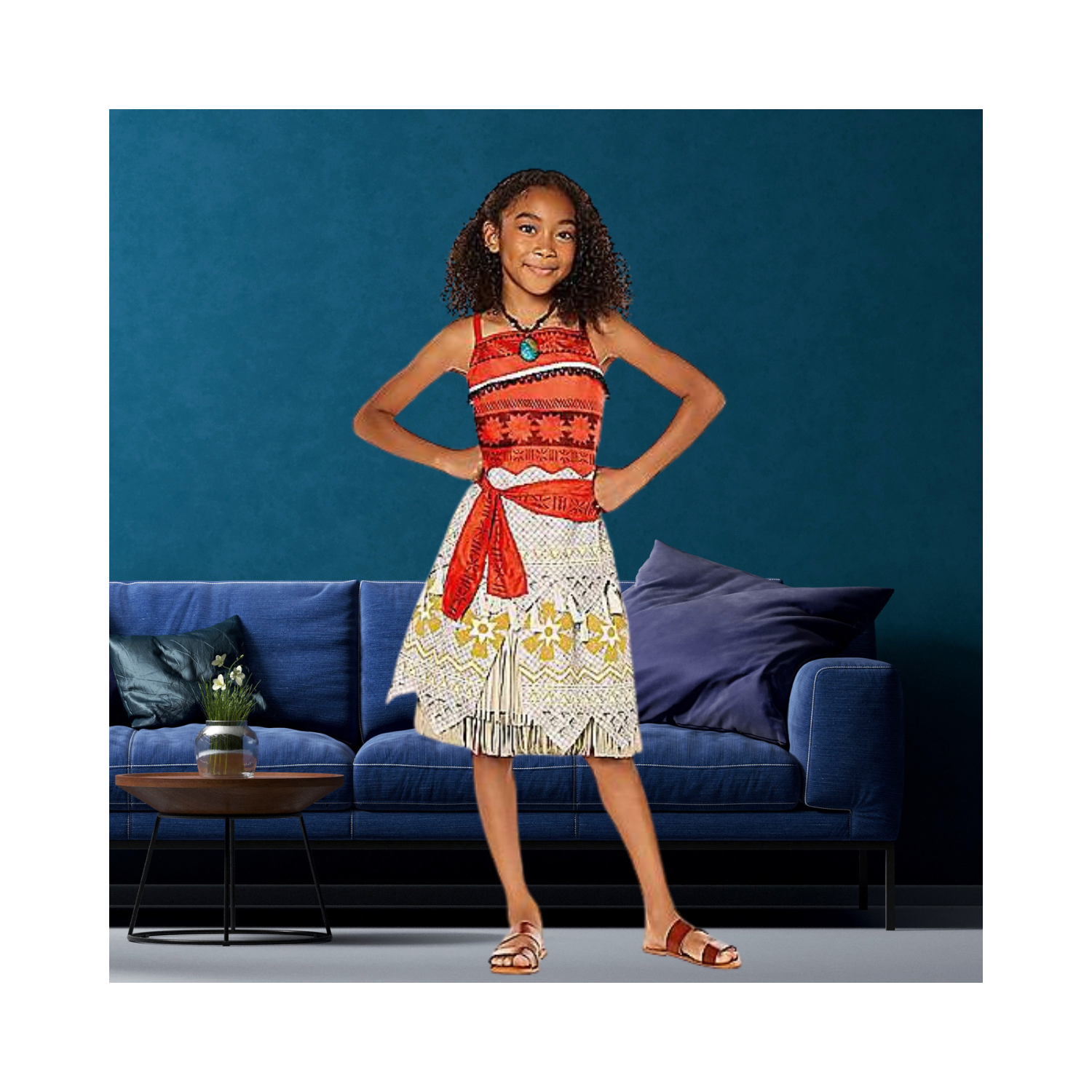 Halloween Disney Princess Kids Moana Dress Costume