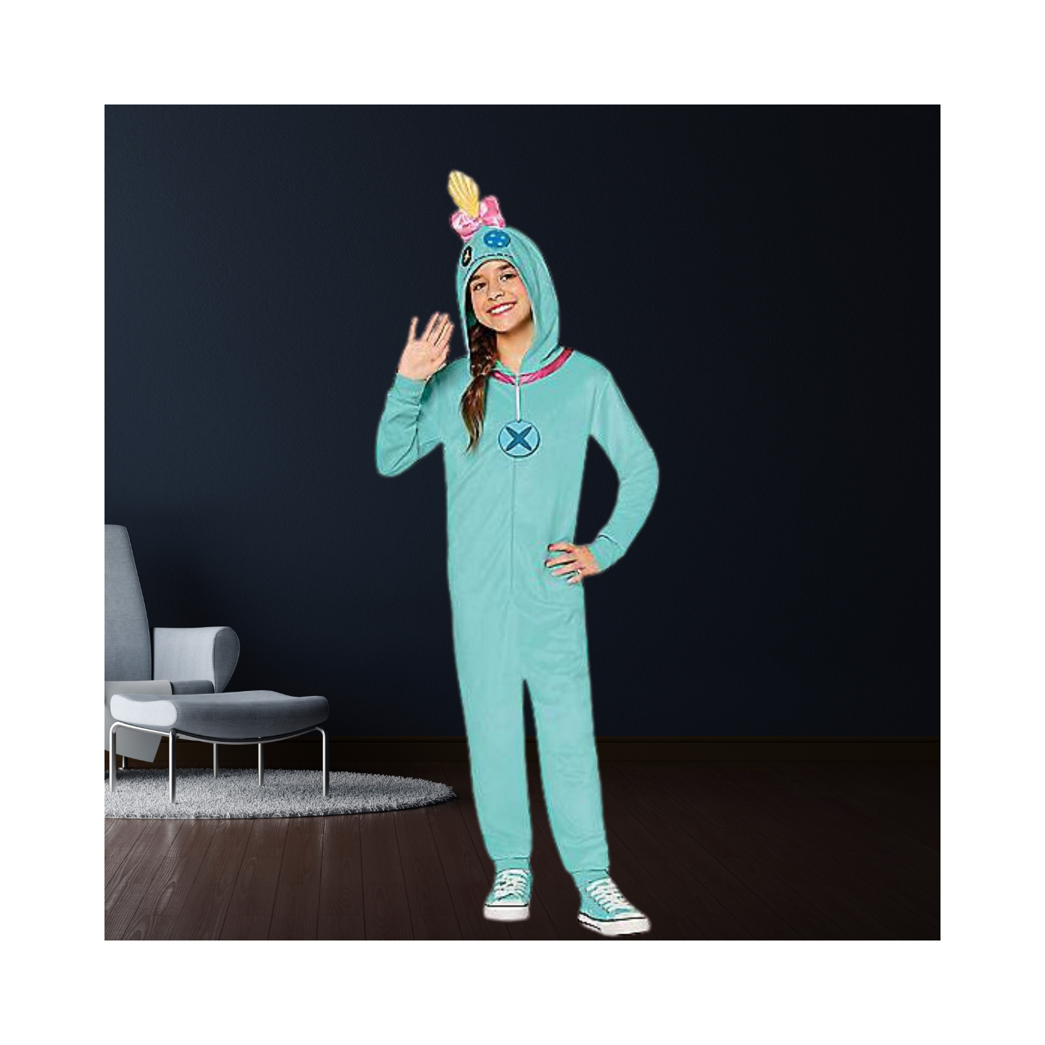 Halloween Lilo & Stitch Character Kids Scrump Jumpsuit Costume