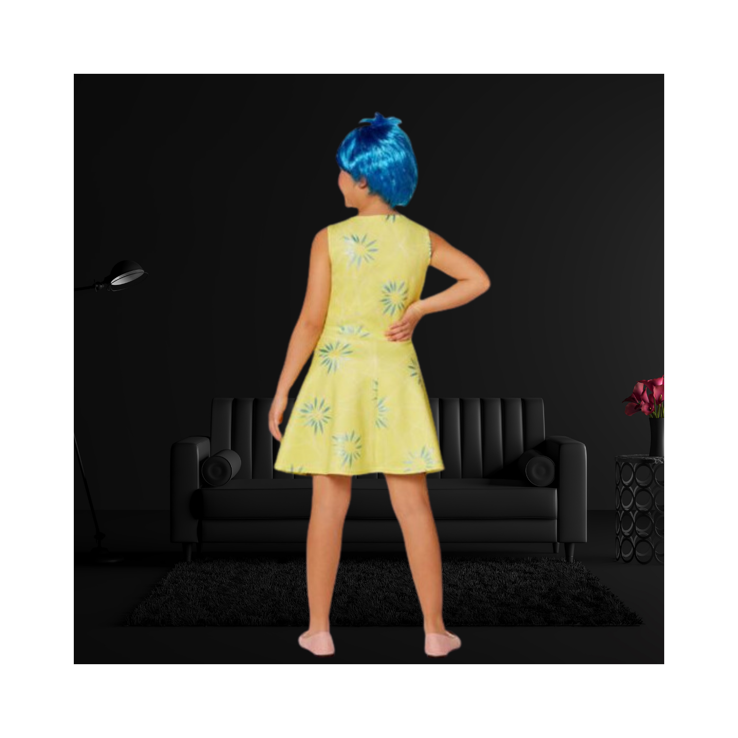 Halloween Inside Out 2 Kids Joy Dress Costume