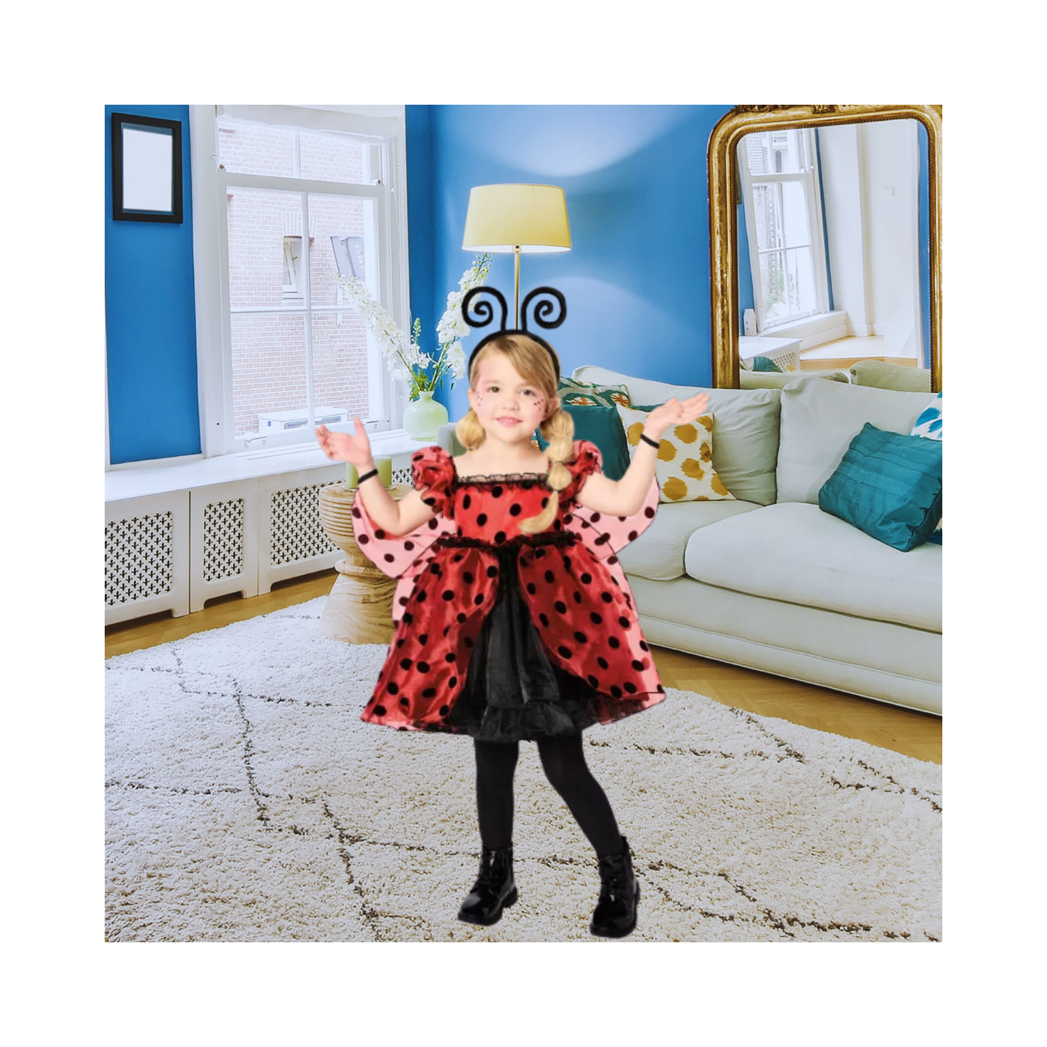 Halloween Toddler Ladybug Dress Costume