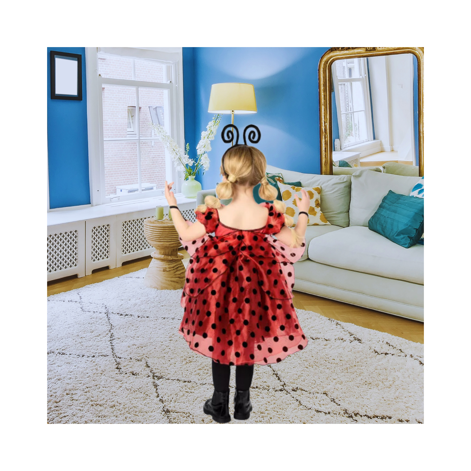 Halloween Toddler Ladybug Dress Costume