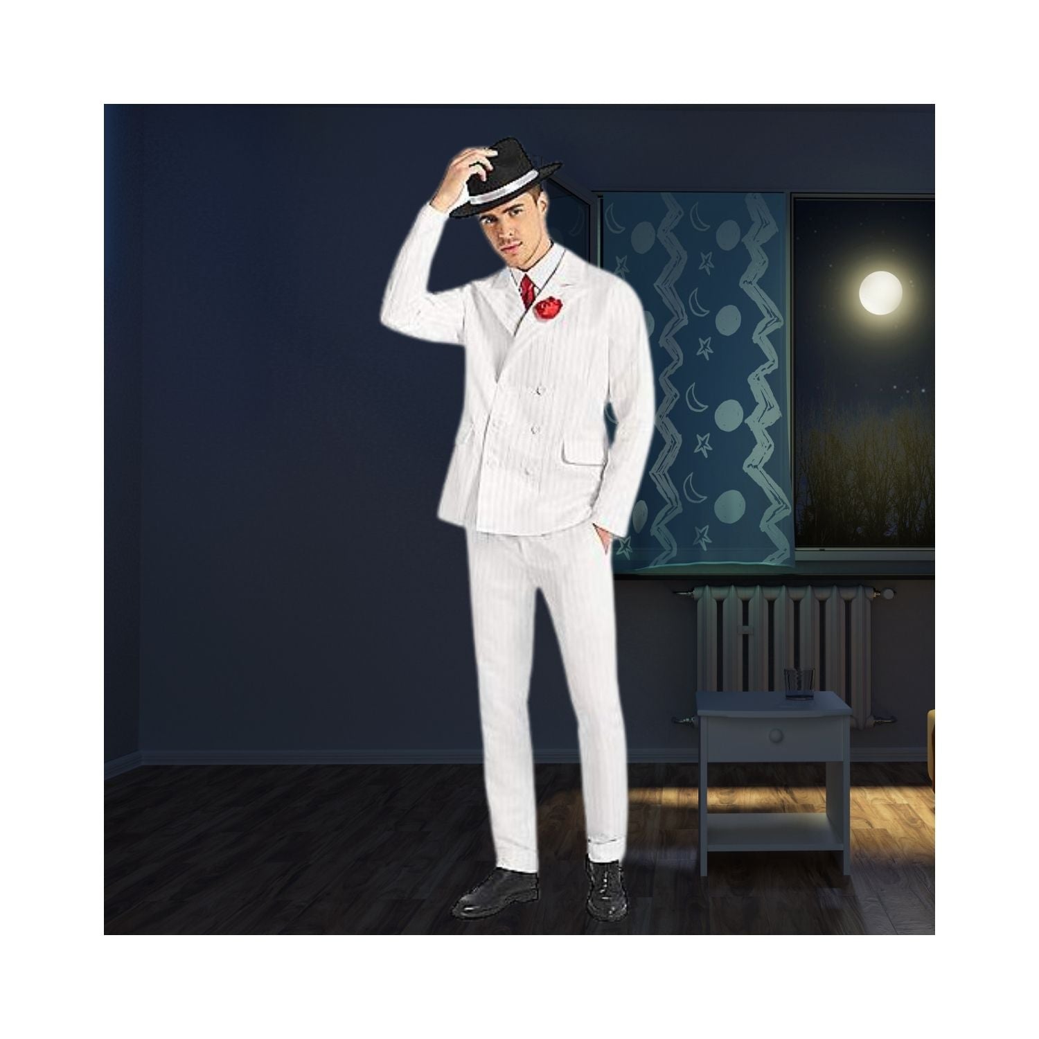 Halloween Adult White '20s Mobster Suit