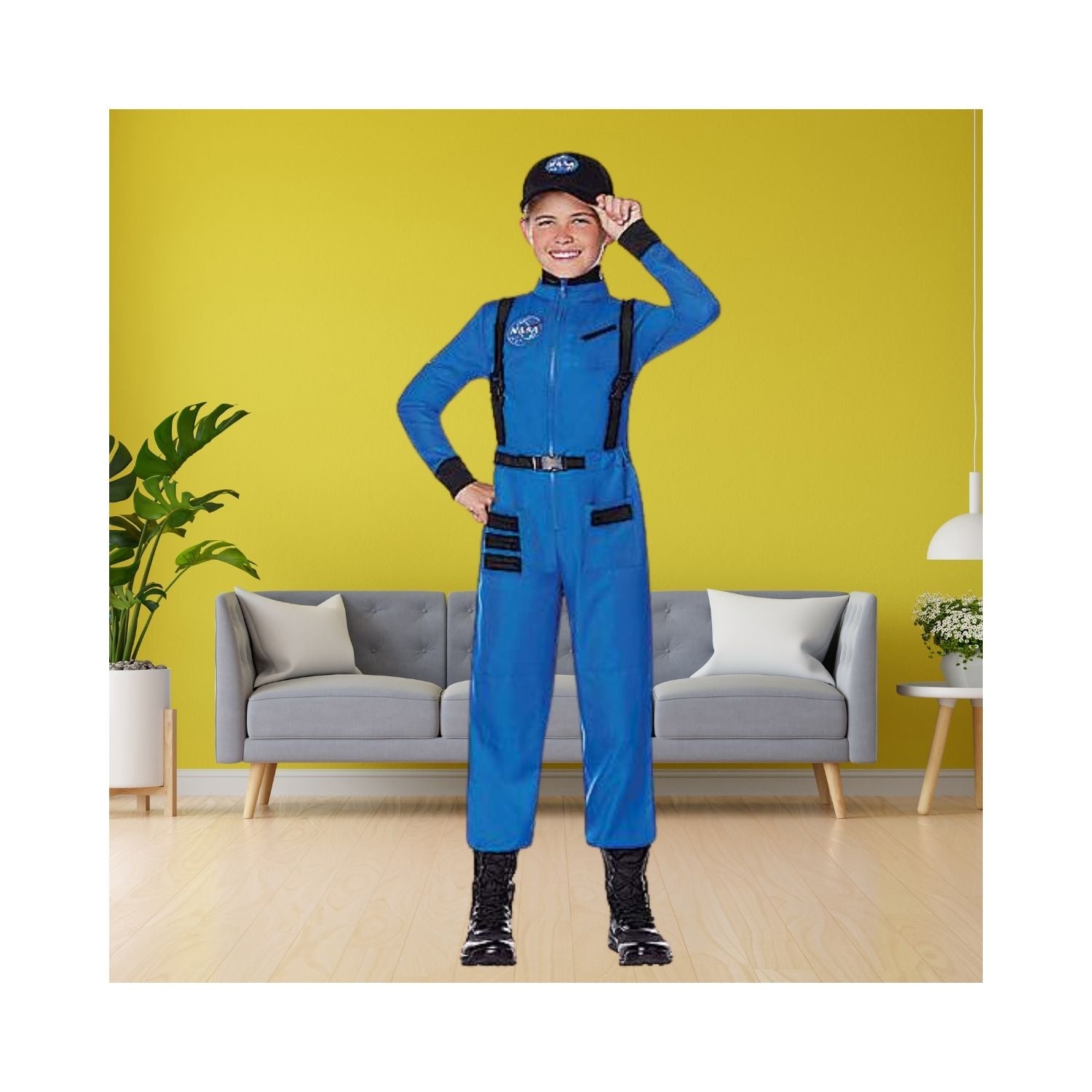 Halloween Kids Blue Astronaut Jumpsuit - NASA