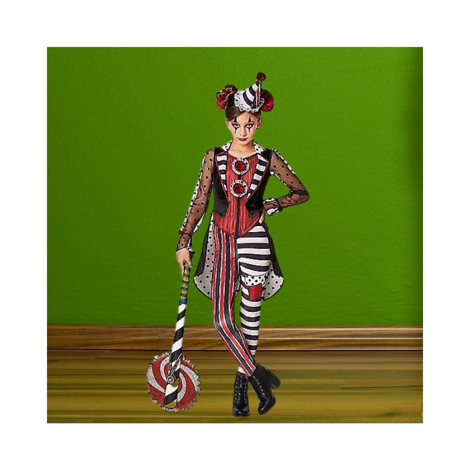 Halloween Kids Dark Vintage Clown Costume