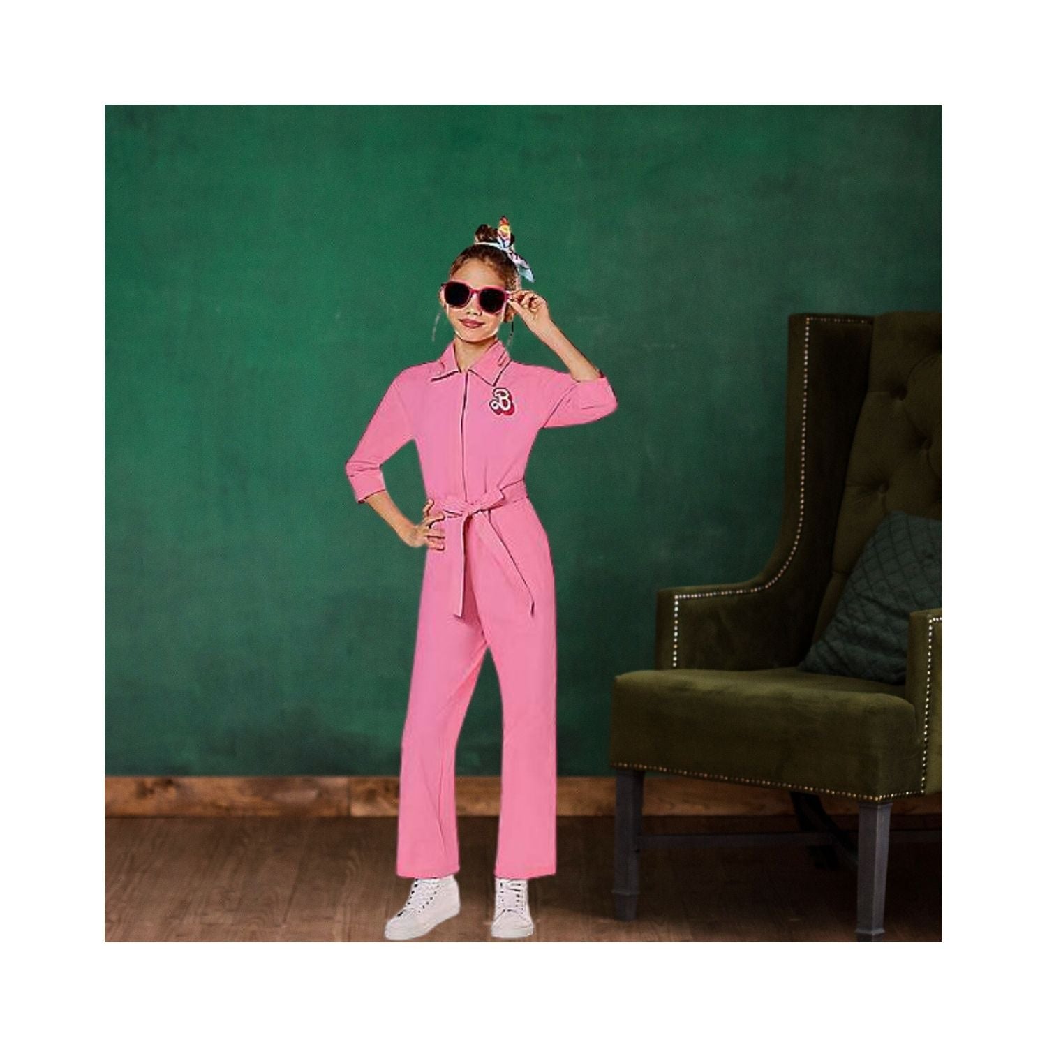 Halloween Kids Pink Power Jumpsuit - Barbie the Movie