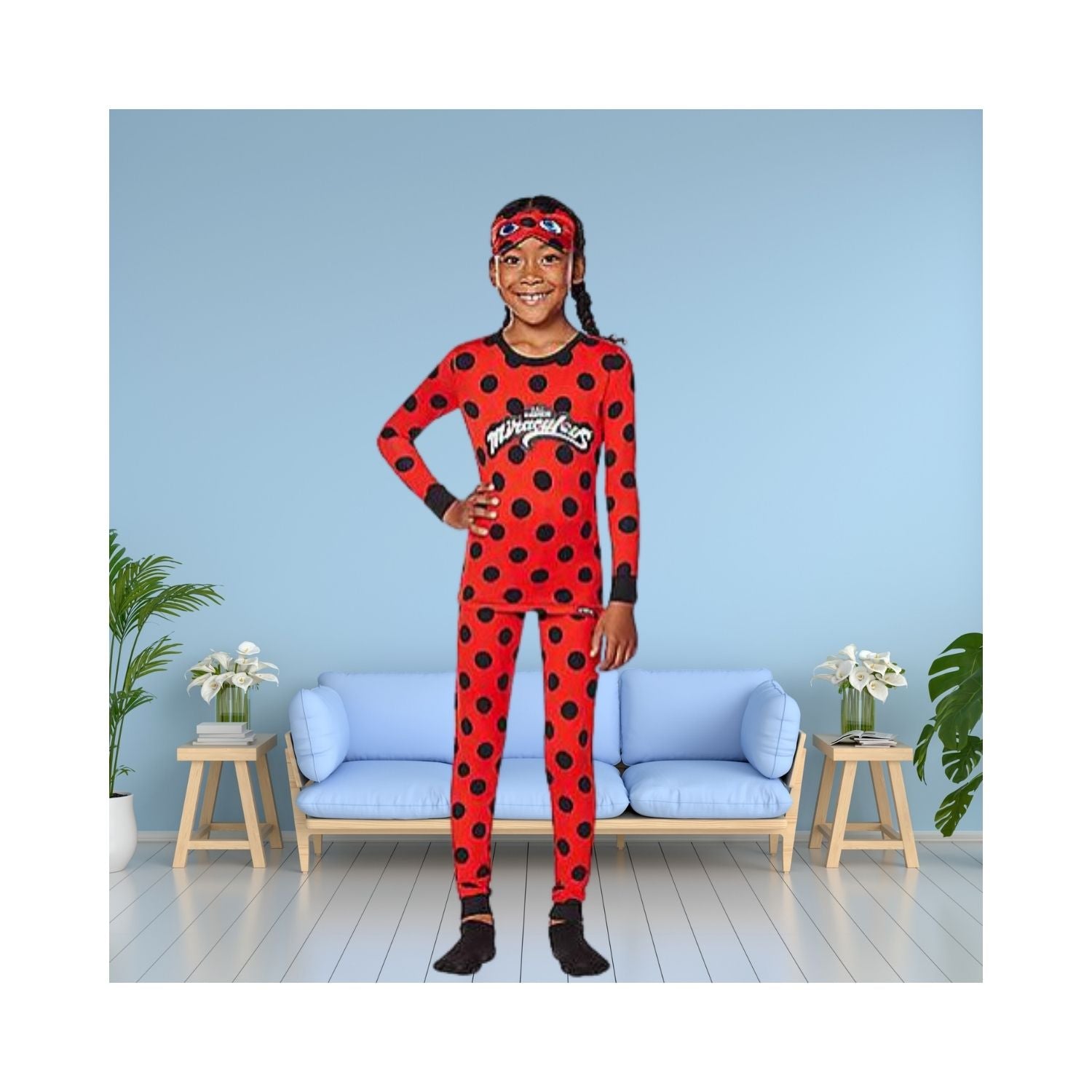 Halloween Kids Miraculous Ladybug Pajama Set