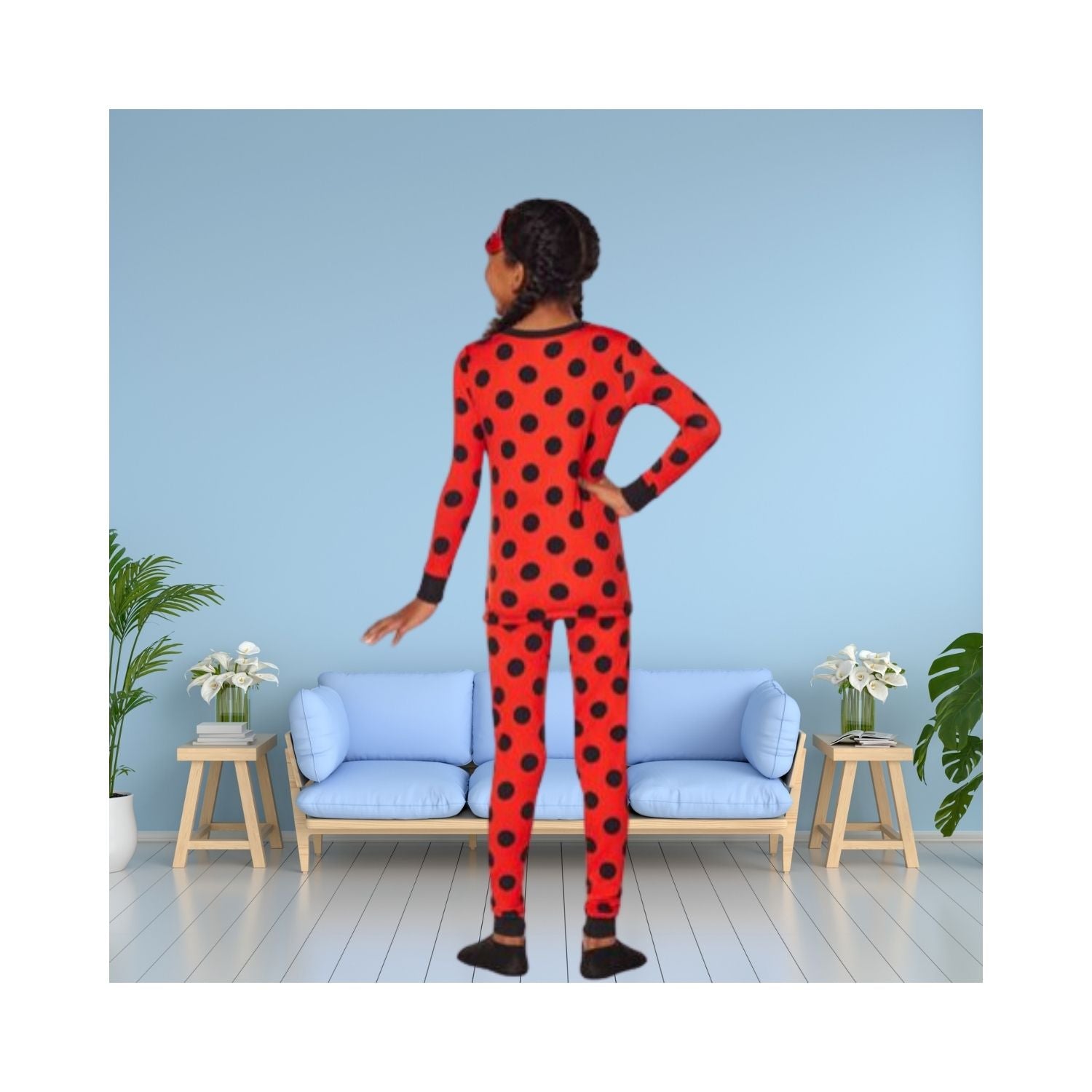 Halloween Kids Miraculous Ladybug Pajama Set