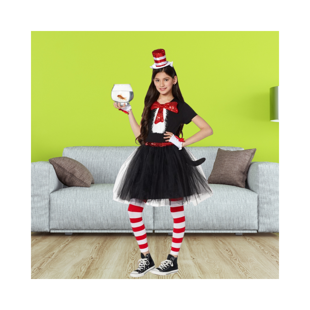 Halloween Kids Cat in the Hat Dress Costume - Dr. Seuss