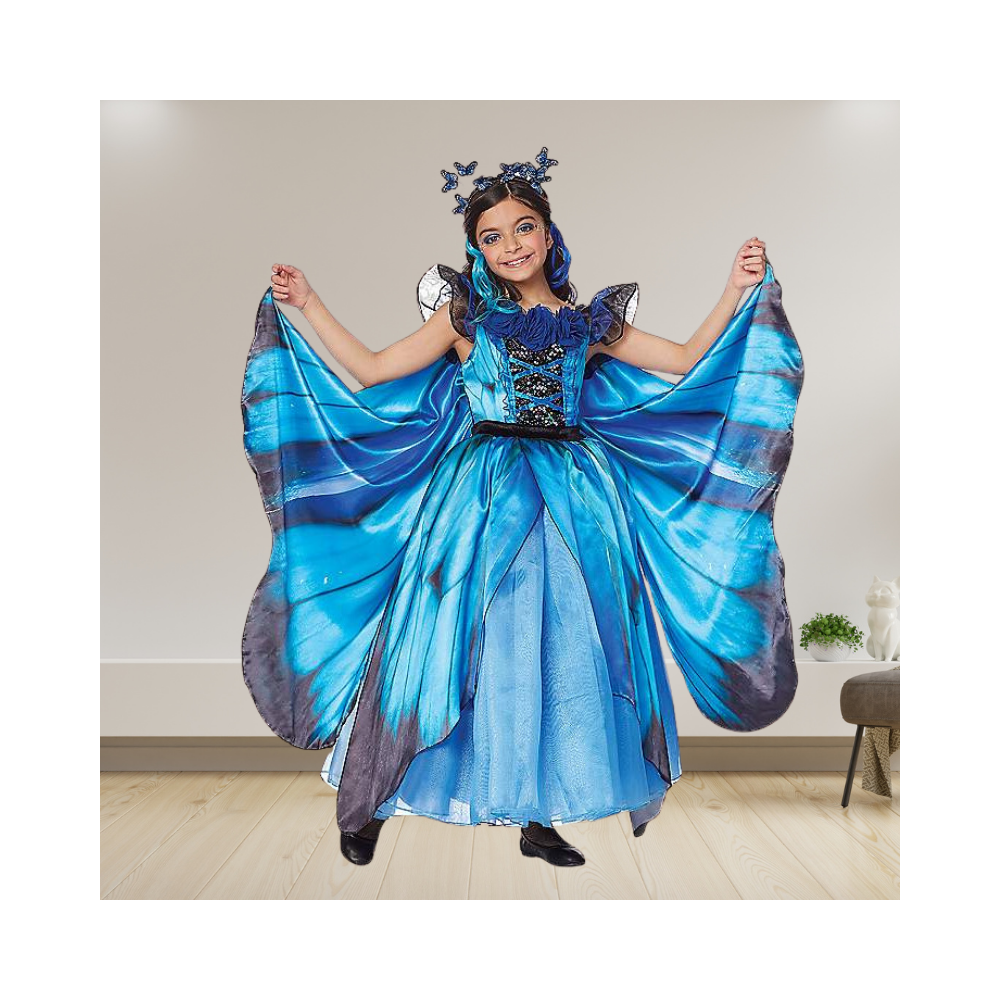 Halloween Kids Blue Butterfly Dress Costume - The Signature Collection