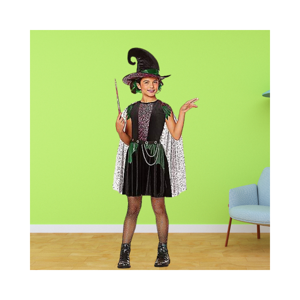 Halloween Kids Black Magic Witch Costume