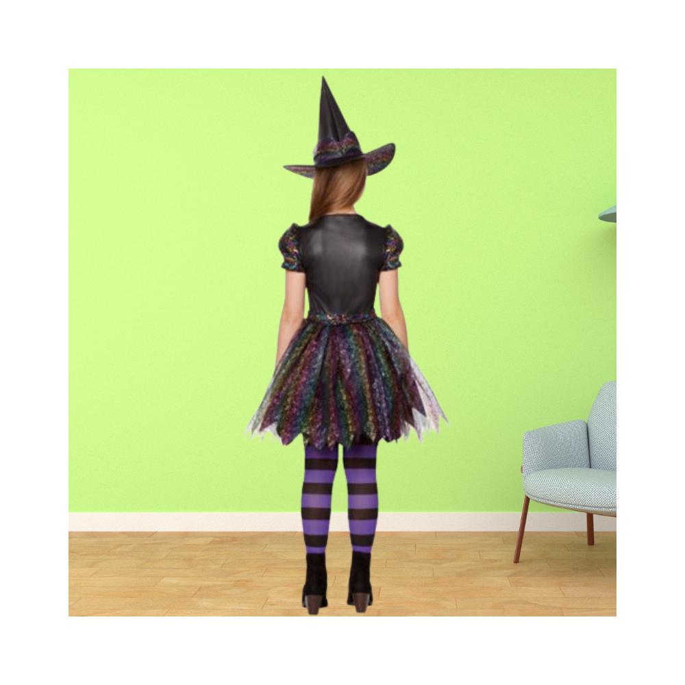 Halloween Kids Sequin Witch Costume