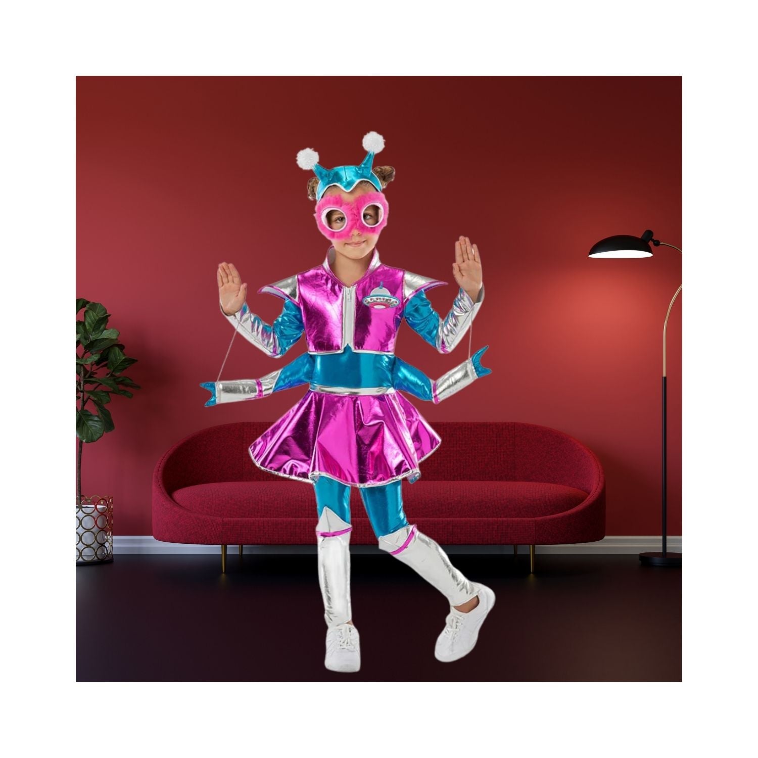 Halloween Girls Four-Armed Alien Costume