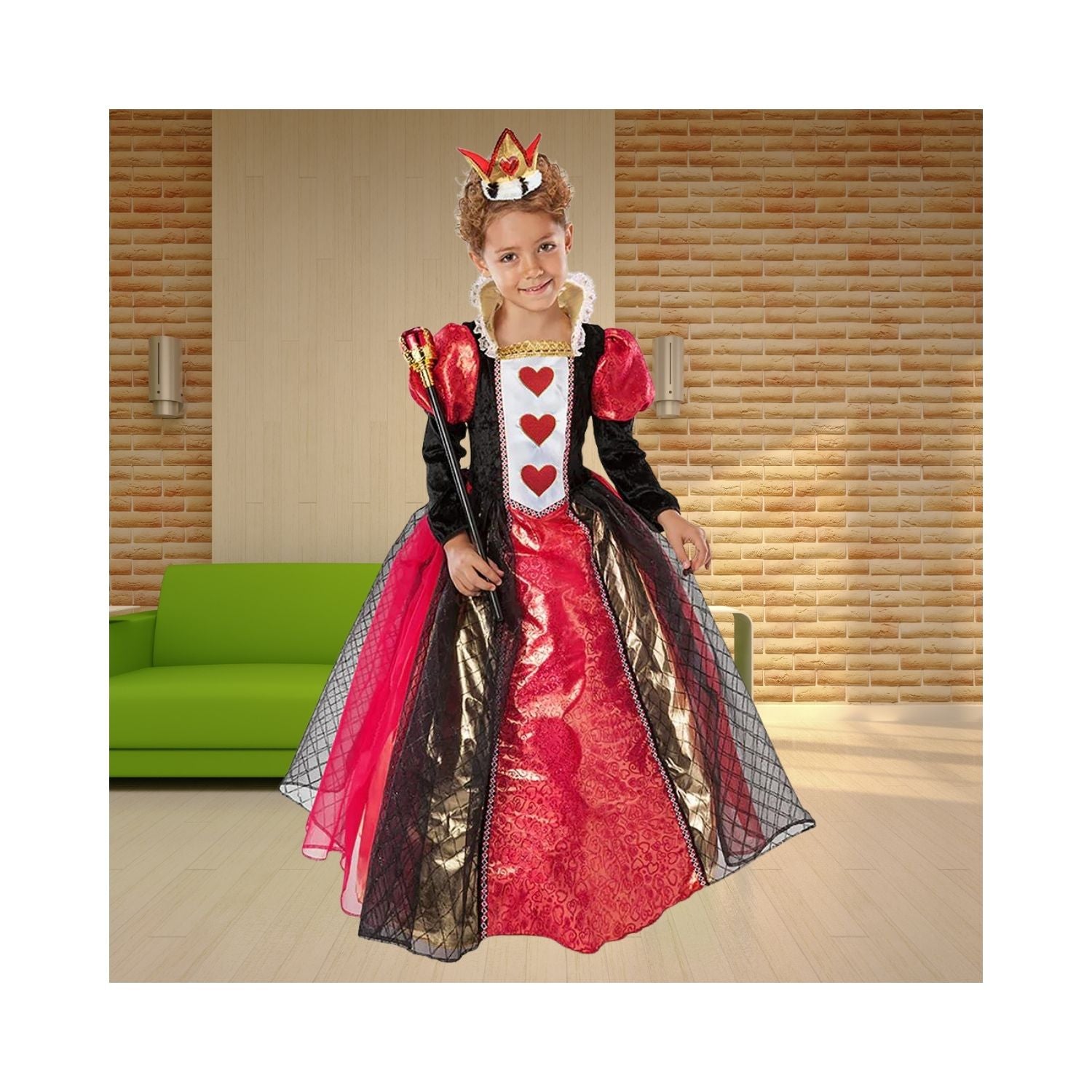 Halloween Girls Queen of Hearts Costume