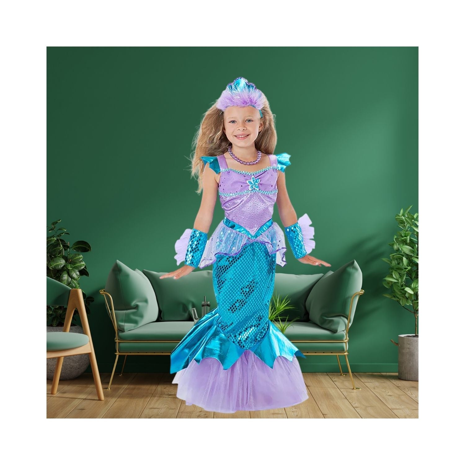 Halloween Girls Sparkle Mermaid Costume